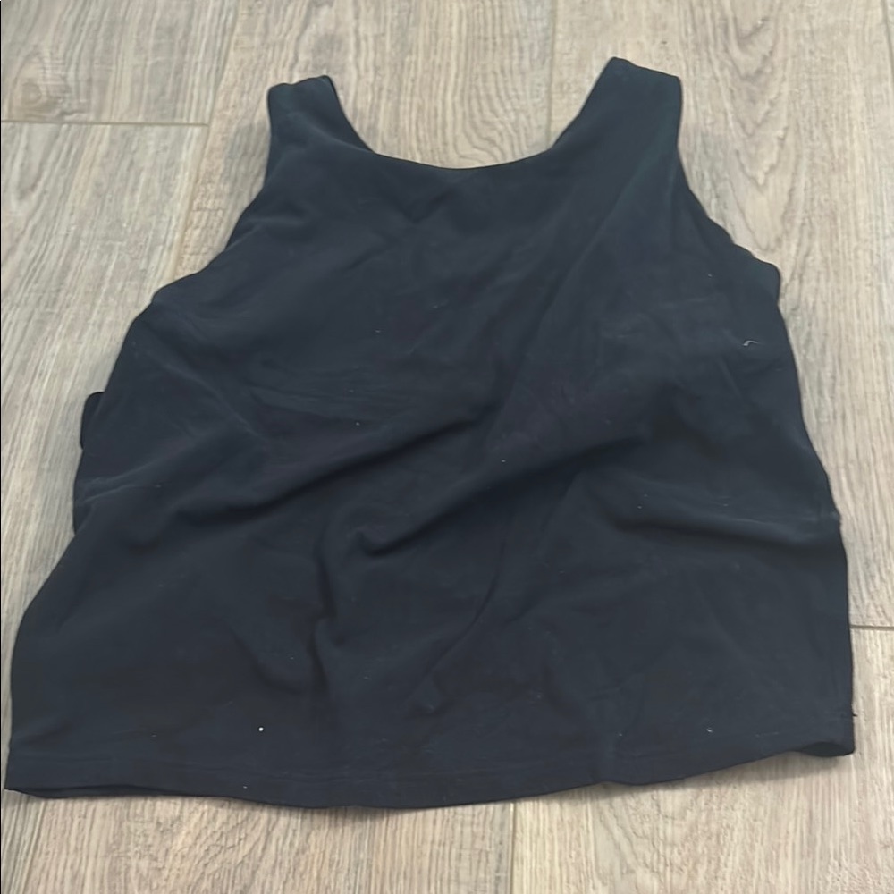 Athleta Black Crop Tank Top Relaxed Fit